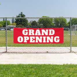 グランドオープニングはっきりしたレッドホワイトビッグアウトドア 横断幕