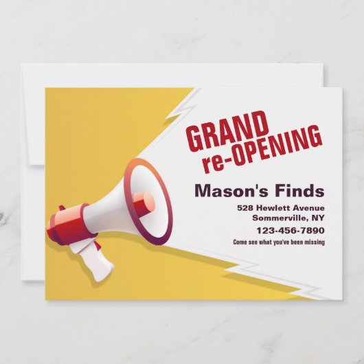 グランドオープニングアナウンス 招待状 (正面)