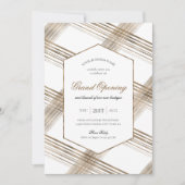 グランドオープニングイベント　ホワイト＆ゴールド　エレガント　コーポレート 招待状 (正面)