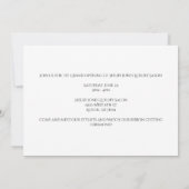 グランドオープニングエレガントネイビーブルー金ゴールド事業 案内状 (裏面)