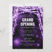グランドオープニングエレガントビジネスパープルライト 招待状 (正面)