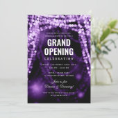 グランドオープニングエレガントビジネスパープルライト 招待状 (スタンド正面)