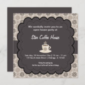 グランドオープニングコーヒーハウス 招待状 (正面/裏面)