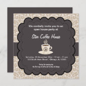 グランドオープニングコーヒーハウス 招待状 (正面/裏面)