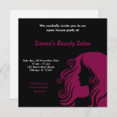 グランドオープニングサロン（マルーン） 招待状 (正面/裏面)