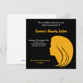 グランドオープニングサロン(金ゴールド) 招待状 (正面/裏面)