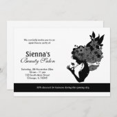 グランドオープニングサロン（黒） 招待状 (正面/裏面)