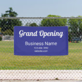 グランドオープニングスクリプトビジネス名電話番号ブルー 横断幕 (インサイチュ)