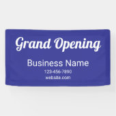 グランドオープニングスクリプトビジネス名電話番号ブルー 横断幕 (横)