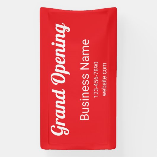 グランドオープニングスクリプトビジネス名電話番号No. Red 横断幕 (縦)