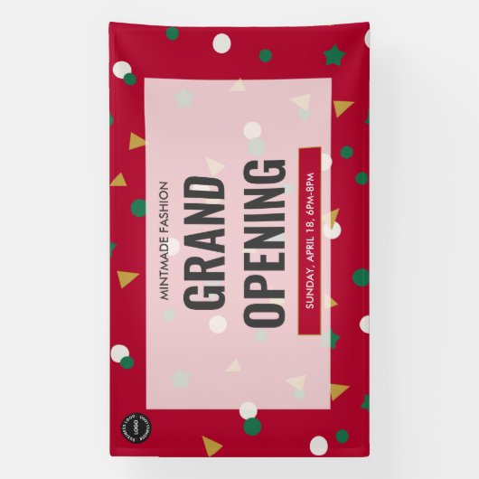 グランドオープニングスモールビジネスプロモーション 横断幕 (縦)