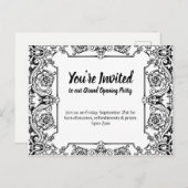 グランドオープニングパーティの招待状 インビテーションポストカード (正面/裏面)