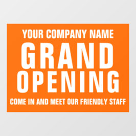 グランドオープニングビジネスサイネージ ウィンドウサイン