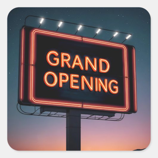 グランドオープニングビルボード スクエアシール (正面)