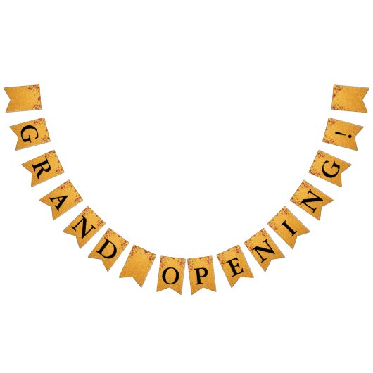 グランドオープニングフェイク金ゴールドグリッター金ゴールドバルーン バンティングフラッグ (全)