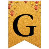 グランドオープニングフェイク金ゴールドグリッター金ゴールドバルーン バンティングフラッグ (第2の旗)