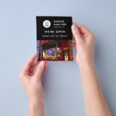 グランドオープニングベーカリーショップカスタムフォトロゴブラック チラシ (手)