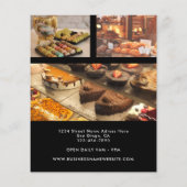 グランドオープニングベーカリーショップカスタムフォトロゴブラック チラシ (裏面)