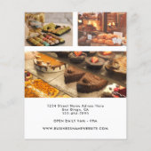 グランドオープニングベーカリーショップカスタムフォトロゴホワイト チラシ (裏面)