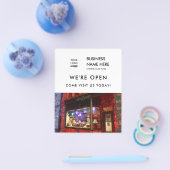 グランドオープニングベーカリーショップカスタムフォトロゴホワイト チラシ (シングル)