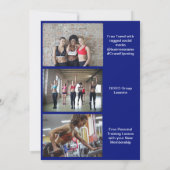 グランドオープニングモダンブルービジネスロゴQRコード 招待状 (裏面)