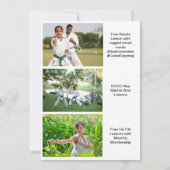 グランドオープニングモダンホワイトビジネスロゴQRコード 招待状 (裏面)