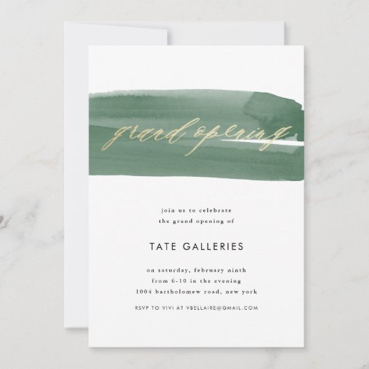 グランドオープニングリボン 招待状 (正面)