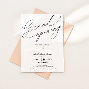 グランドオープニングロエレガントゴ（白黒） 招待状