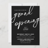 グランドオープニングロゴエレガント事業 招待状 (正面)