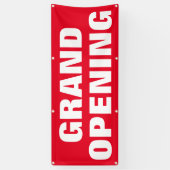 グランドオープニング広告ズ新事業レッドホワイト 横断幕 (縦)