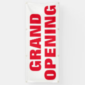 グランドオープニング新広告事業の赤はっきりした色 横断幕 (縦)