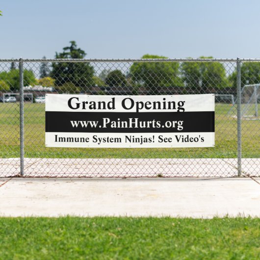 グランドオープニング白黒 横断幕 (インサイチュ)