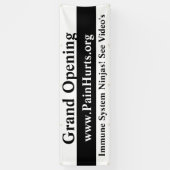 グランドオープニング白黒 横断幕 (縦)