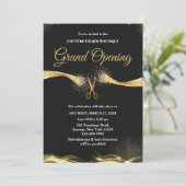 グランドオープニング金ゴールドリボン切断式 招待状 (スタンド正面)