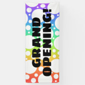 グランドオープニング！おもしろいレインボーバナー 横断幕 (縦)