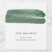 グランドオープンのグリーンリボン ワインラベル (シングルラベル)