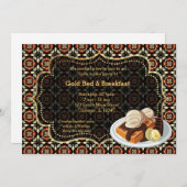 グランドオープンの宿泊施設&B&B 招待状 (正面/裏面)