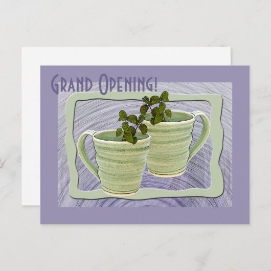グランドオープングリーンスパイラルマグ ミントスプリグス フォト ポストカード (正面/裏面)