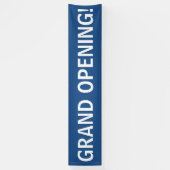 グランドオープンシンプルグの青い白いバナー記号 横断幕 (縦)