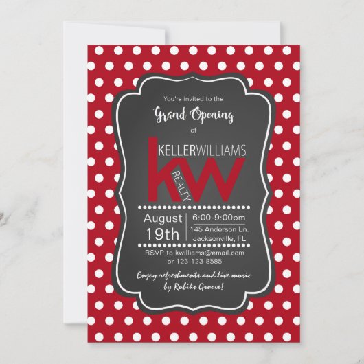 グランドオープンハウスパーティーイベント招待状 招待状 (正面)