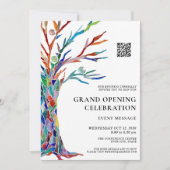 グランドオープンビジネスQRコード 招待状 (正面)