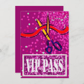 グランドオープン発売ピンクVIPパーティー招待状 招待状 (正面/裏面)