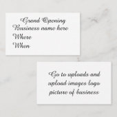 グランドオープン 名刺 (正面/裏面)