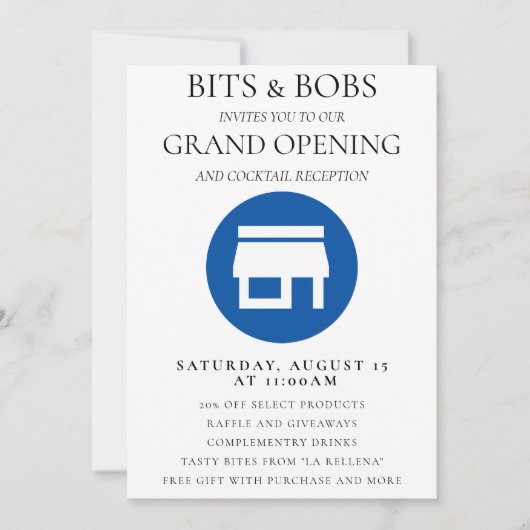 グランドオープン 招待状 (正面)