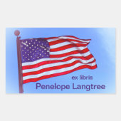 グランドオールドフラッグ蔵書票 長方形シール (正面)