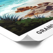 グランドカイマンズヴィンテージトラベルのブルースカイ ポスター (角)