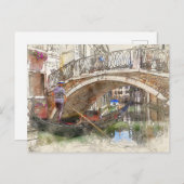 グランドカナルゴンドラライドヴェネツィア ポストカード (正面/裏面)