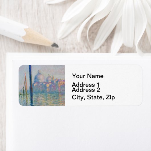 グランドカナルモネヴェネツィアイタリアクラシック絵画ズ ラベル (インサイチュ)