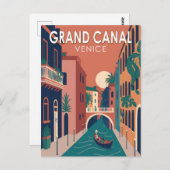 グランドカナルヴェニストラベルアートヴィンテージ ポストカード (正面/裏面)
