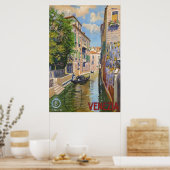 グランドカナルヴェネツィアイタリアヴィンテージトラベル ポスター (キッチン)